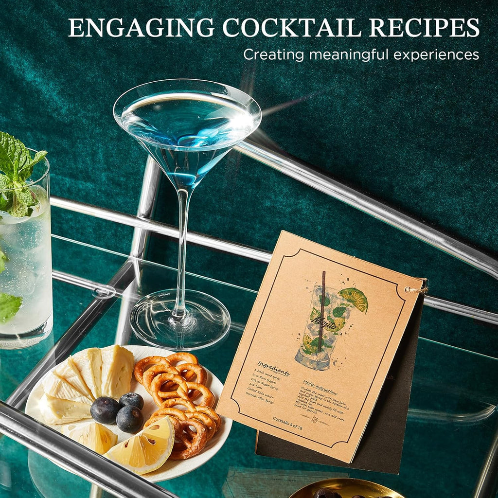 KITESSENSU Boston Shaker Set with Stand | Complete 24-Piece Bartender Cocktail Kit with All Bar Accessories