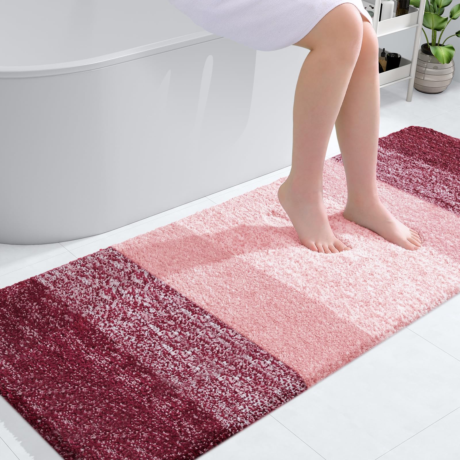 OLANLY Bathroom Rugs Mat 30x20, Extra Soft Absorbent Microfiber Bath Rugs, Rubber Backing, Quick Dry, Machine Washable Bath Mats for Bathroom Floor, Tub and Shower, Home Decor Accessories, Grey