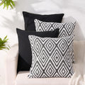 HPUK Decorative Throw Pillow Covers Set of 4 Square Couch Pillows Linen Cushion Cover for Couch Sofa Living Room, 18"x18" inches, Blue