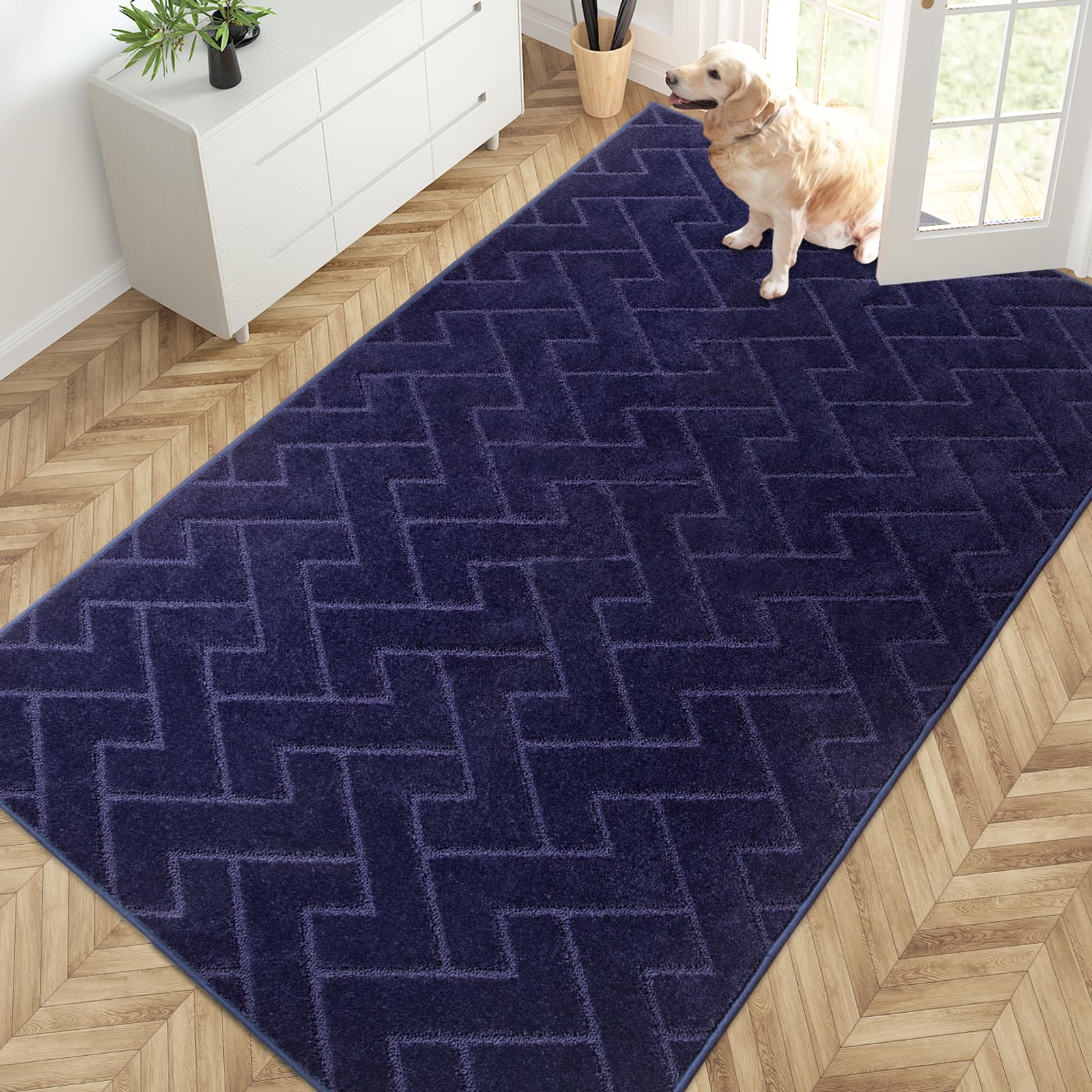 PURRUGS Dirt Trapping Door Mat 20" x 31.5", Non-Slip Machine Washable Entry Rug, Dog Doormat, Indoor Front Door Mat, Super Absorbent Entryway Rug for Muddy Shoes & Paws, Taupe
