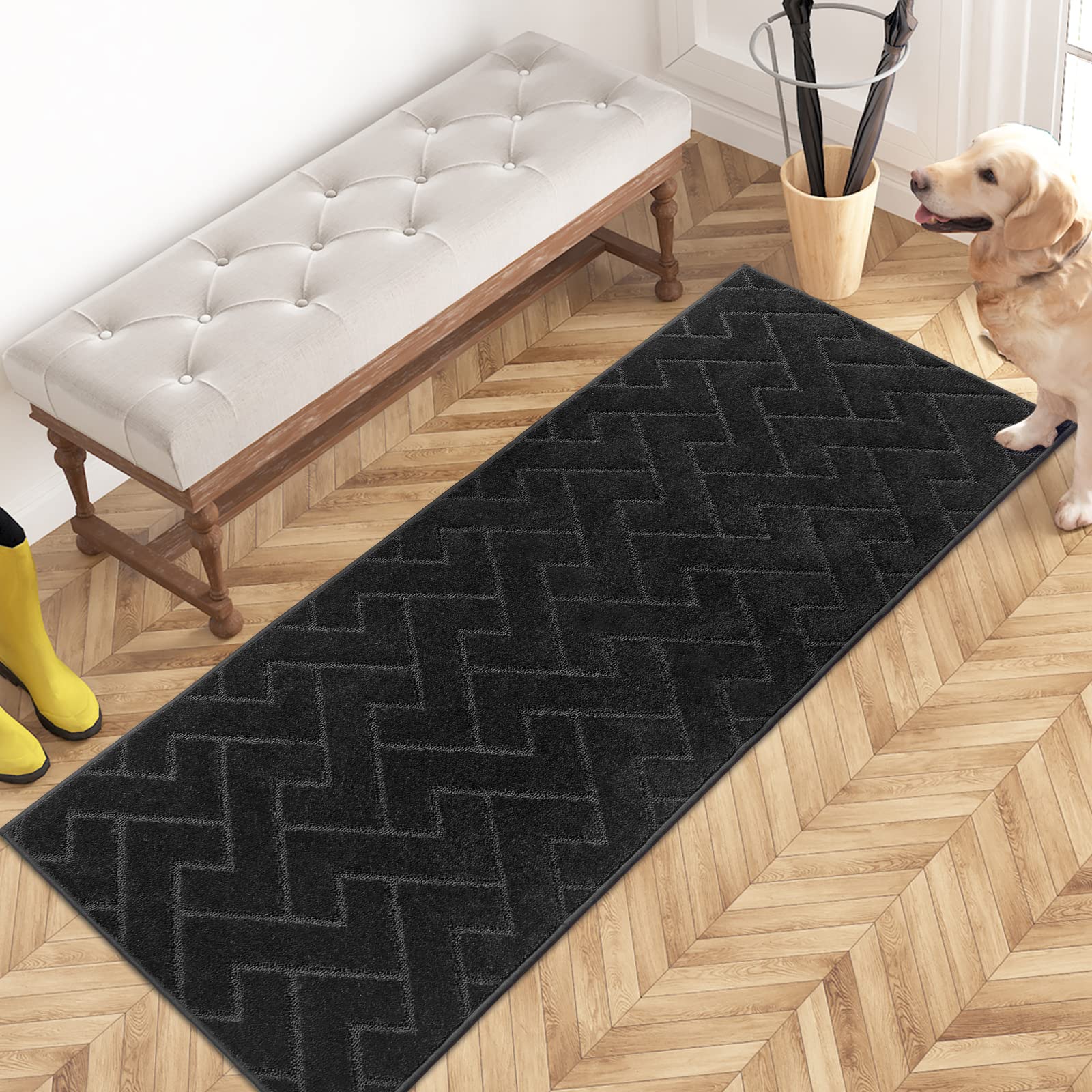 PURRUGS Dirt Trapping Door Mat 20" x 31.5", Non-Slip Machine Washable Entry Rug, Dog Doormat, Indoor Front Door Mat, Super Absorbent Entryway Rug for Muddy Shoes & Paws, Taupe