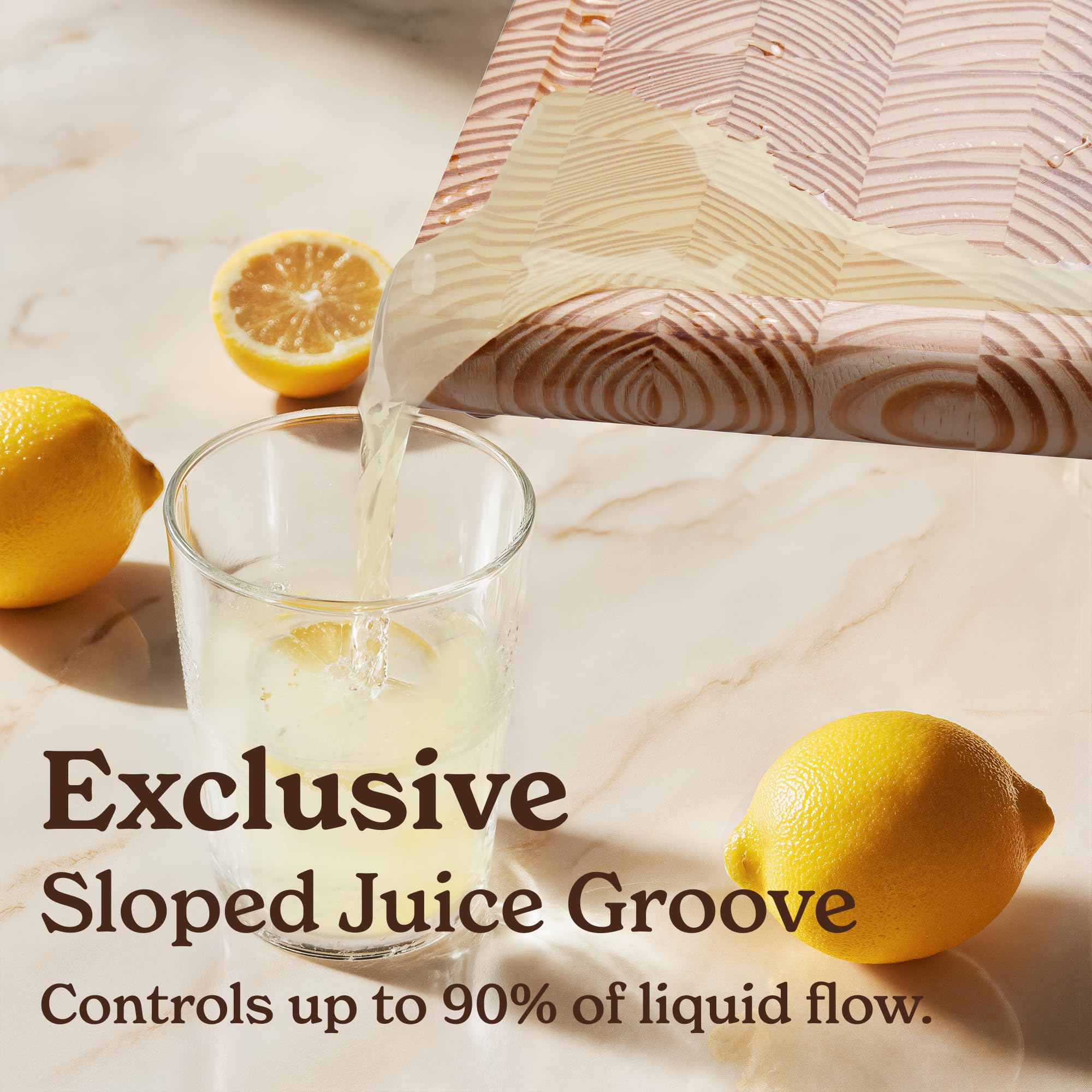 Smirly Non Toxic Larch Cutting Boards for Kitchen [1.2" Thickness][17"Extra Large] Cutting Chopping Board with Deep Juice Groove Heavy Duty & Easy Clean