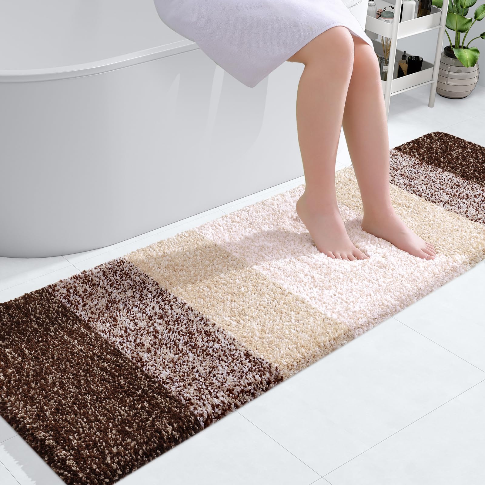 OLANLY Bathroom Rugs Mat 30x20, Extra Soft Absorbent Microfiber Bath Rugs, Rubber Backing, Quick Dry, Machine Washable Bath Mats for Bathroom Floor, Tub and Shower, Home Decor Accessories, Grey