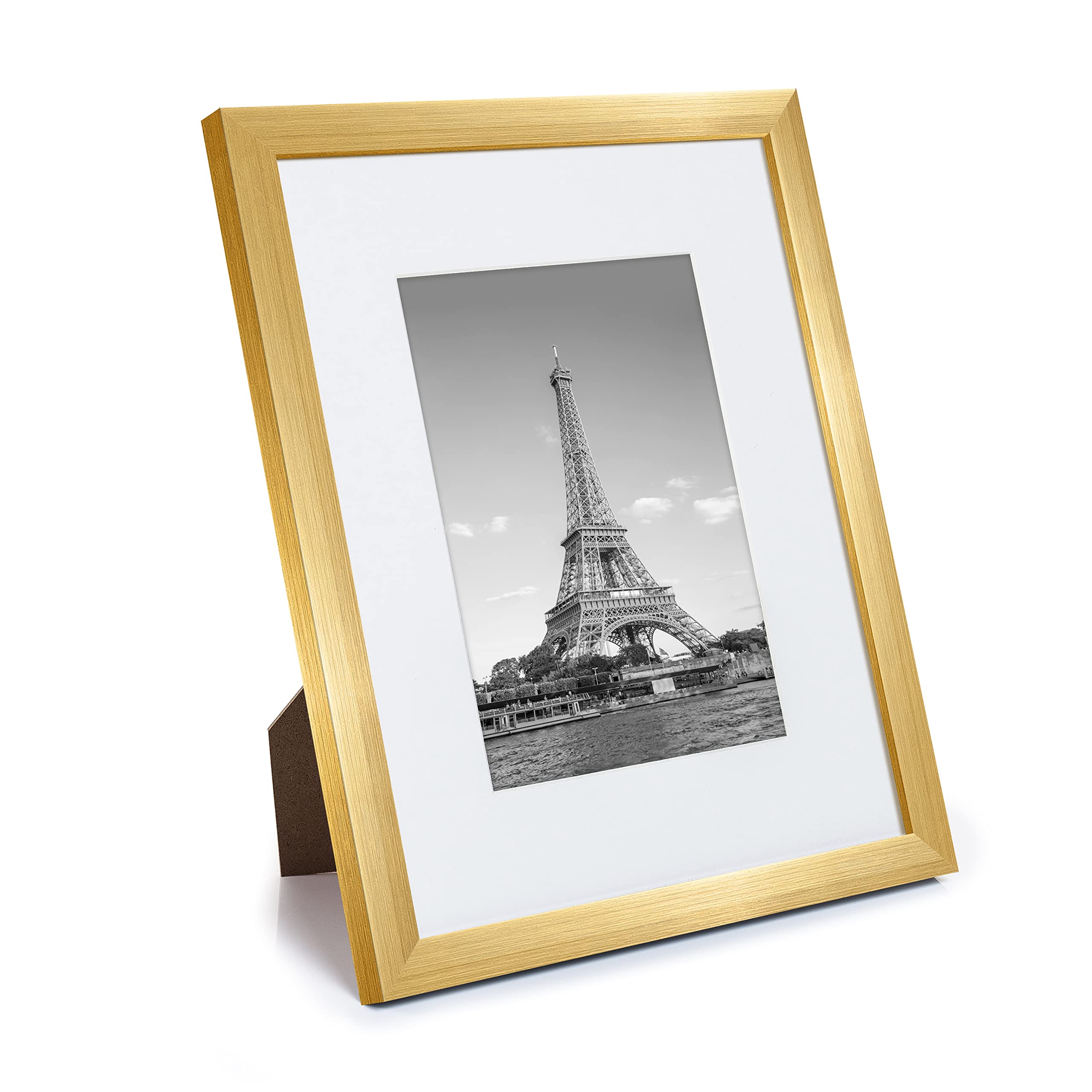 upsimples 5x7 Picture Frame Set of 10, Display Pictures 4x6 with Mat or 5x7 Without, Multi Photo Frames Collage for Wall or Tabletop Display, Black