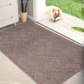 PURRUGS Dirt Trapping Door Mat 20" x 31.5", Non-Slip Machine Washable Entry Rug, Dog Doormat, Indoor Front Door Mat, Super Absorbent Entryway Rug for Muddy Shoes & Paws, Taupe