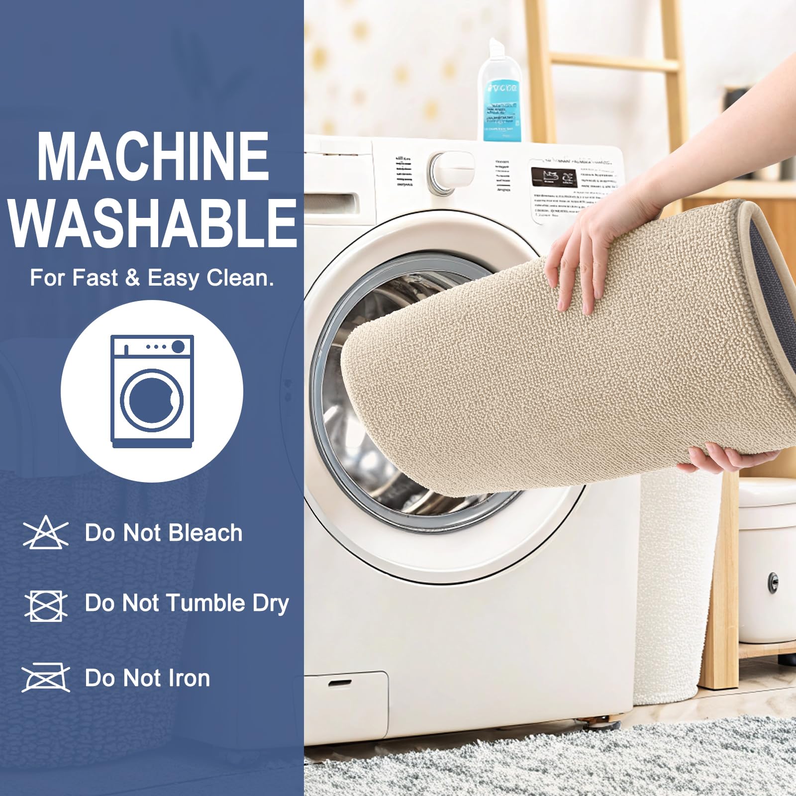 OLANLY Bathroom Rugs Sets 2 Piece, Soft Absorbent Memory Foam Bath Rug Set, Non-Slip, Quick Dry, Machine Washable Bath Mats for Bathroom, Home Decor Accessories (30"x20"+24"x16", Grey)