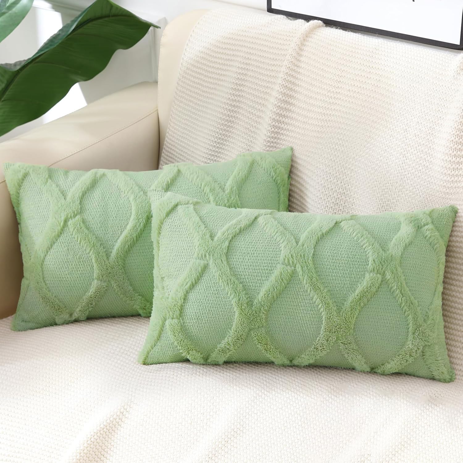Faux Fur Throw Pillow Covers