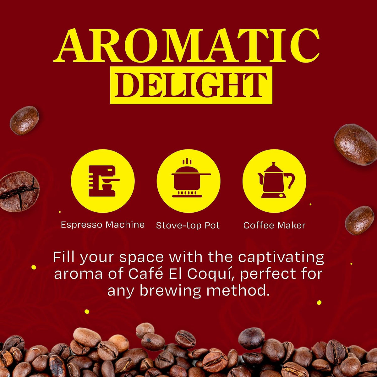 El Coquí Dark Roast Espresso Ground Coffee, Rich, Ground Coffee, Authentic Puerto Rican Style Coffee, Vacuum Sealed, Ground Espresso Beans, 6 oz (4 pack)