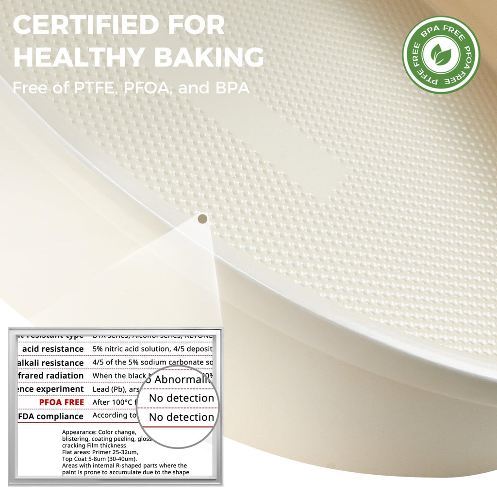 HONGBAKE Nonstick Ceramic 9 Inch Round Cake Pan Set of 2, Heavy-Duty Aluminized Steel round cake pans with Diamond Texture, Non-Toxic Cake Molds, Cake Pans Sets for Baking Cheesecake, Cream