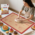 1 pcs 1 Count Silicone Baking Mat with Recipes 1 Pack