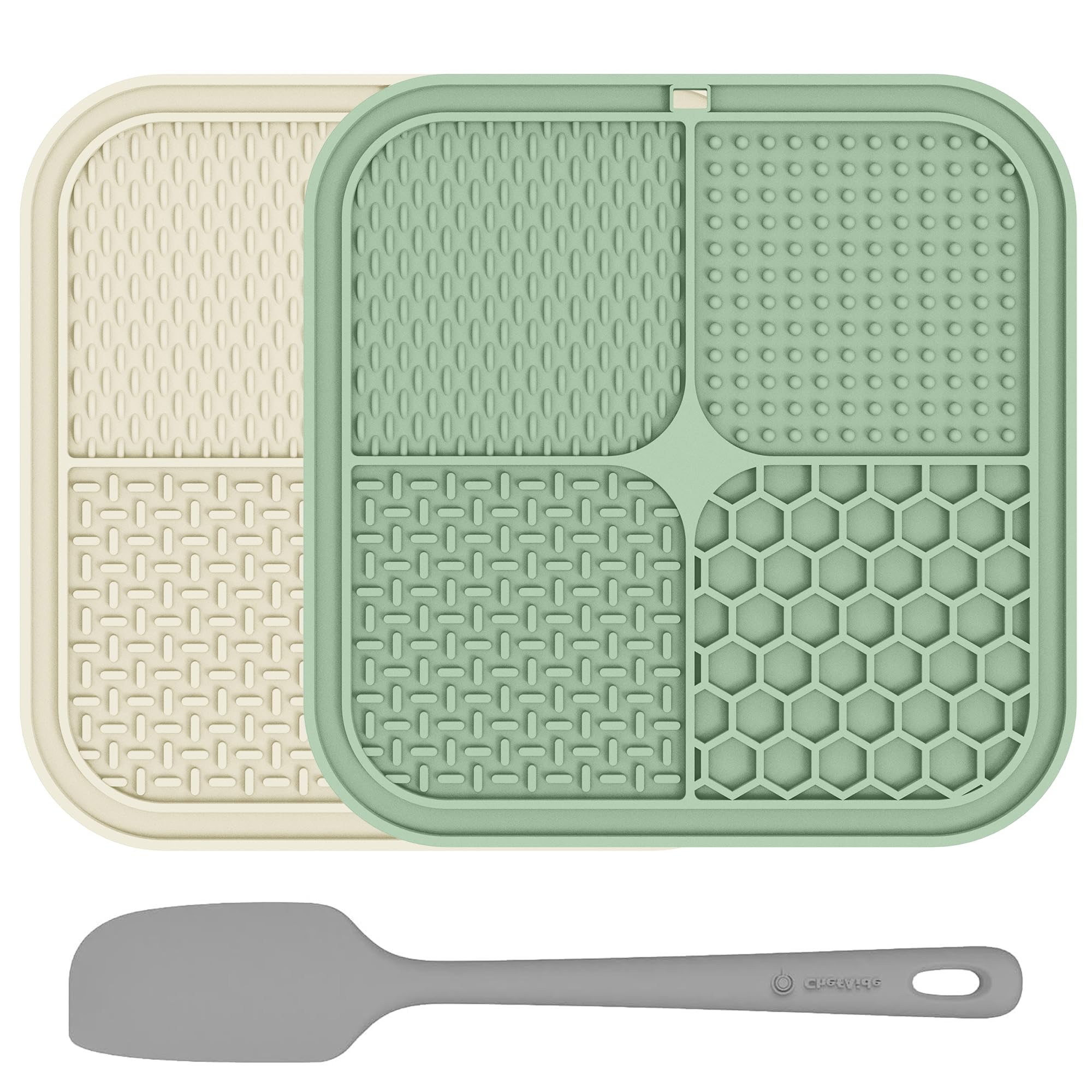 2 Pack Lick Mat for Dogs,Cats,Upgraded 8.5×8.5 inches Licking Mats with Suction Cups,Slow Feeder Licking Pad for Anxiety Relief and Boredom Reducer,Suitable for Dog Training Set 2