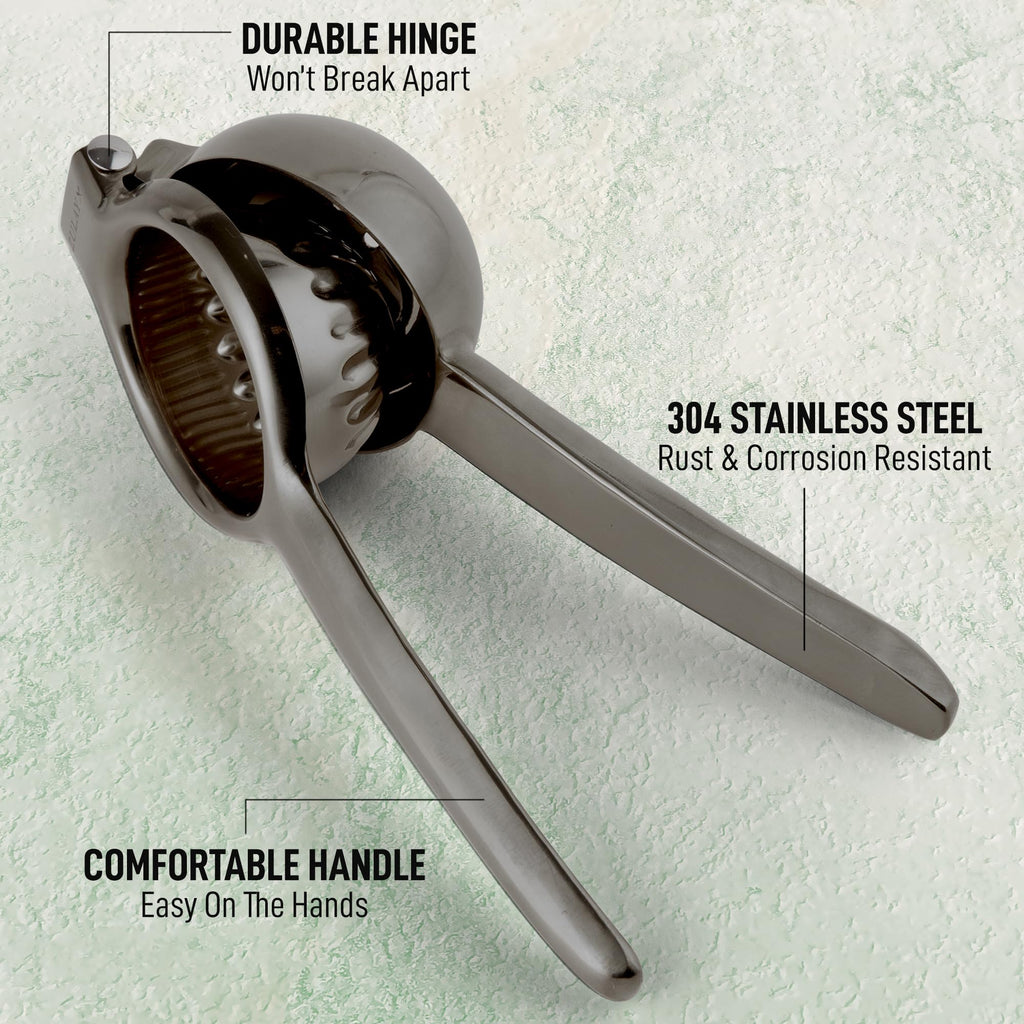 Lemon Squeezer Stainless Steel with Premium Quality Heavy Duty Solid Metal Squeezer Bowl - Large Manual Citrus Press Juicer and Lime Squeezer Stainless Steel - by Zulay Kitchen