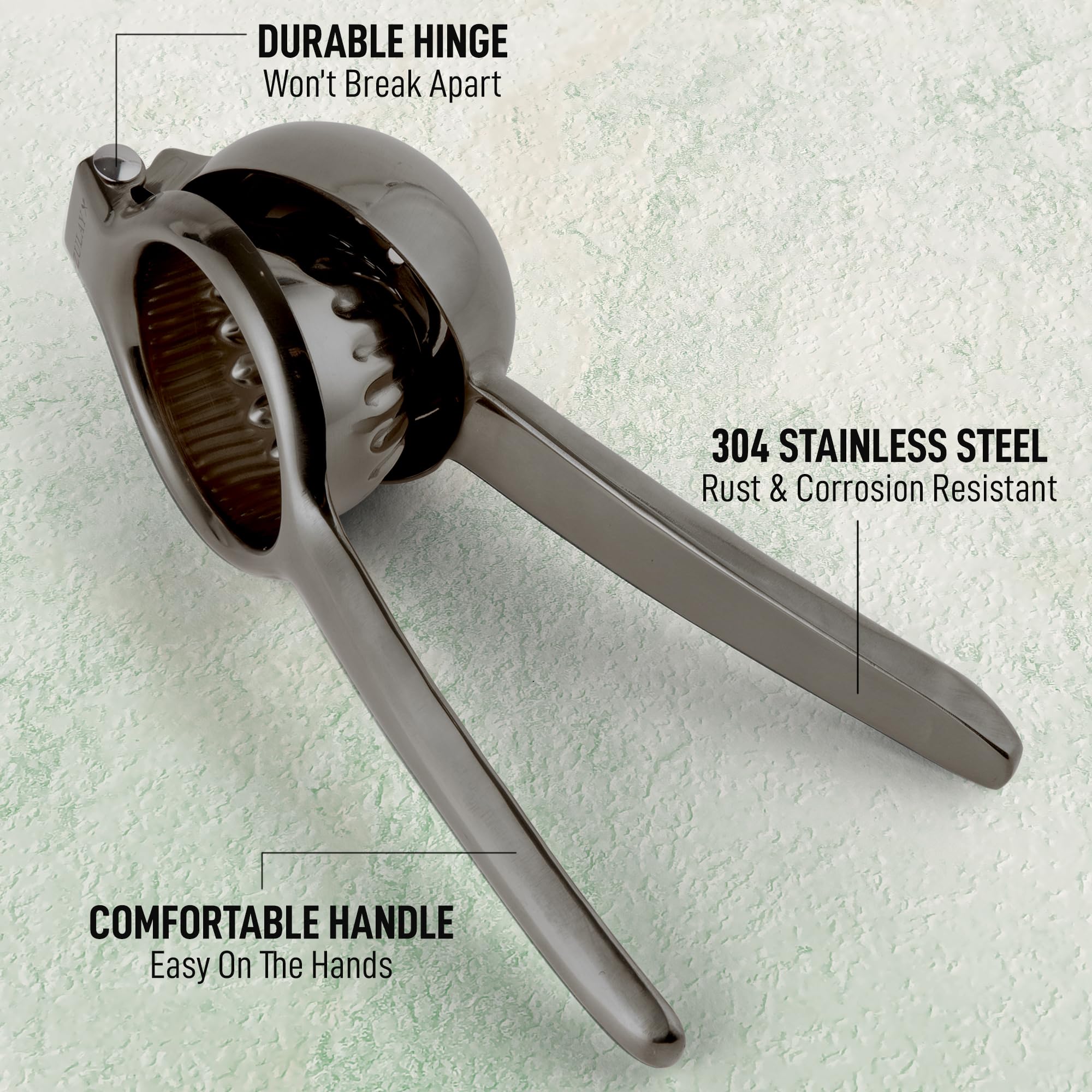 Lemon Squeezer Stainless Steel with Premium Quality Heavy Duty Solid Metal Squeezer Bowl - Large Manual Citrus Press Juicer and Lime Squeezer Stainless Steel - by Zulay Kitchen