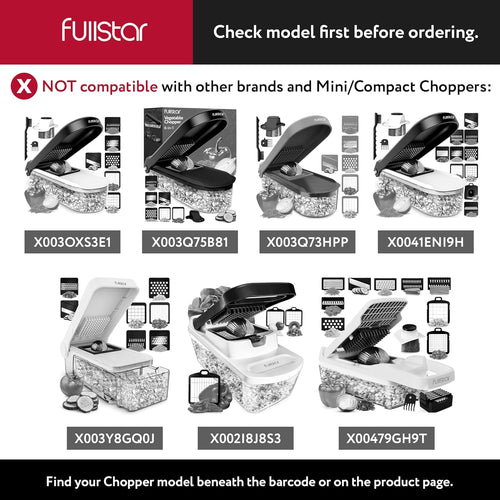Fullstar Blade Replacement Set – Only Compatible with Select Fullstar Vegetable Chopper Models – 2pc Insert Set for Large Dice (Potatoes, Apples) & Small Dice (Onions, Tomatoes) – 3.9 x 4.4 inches