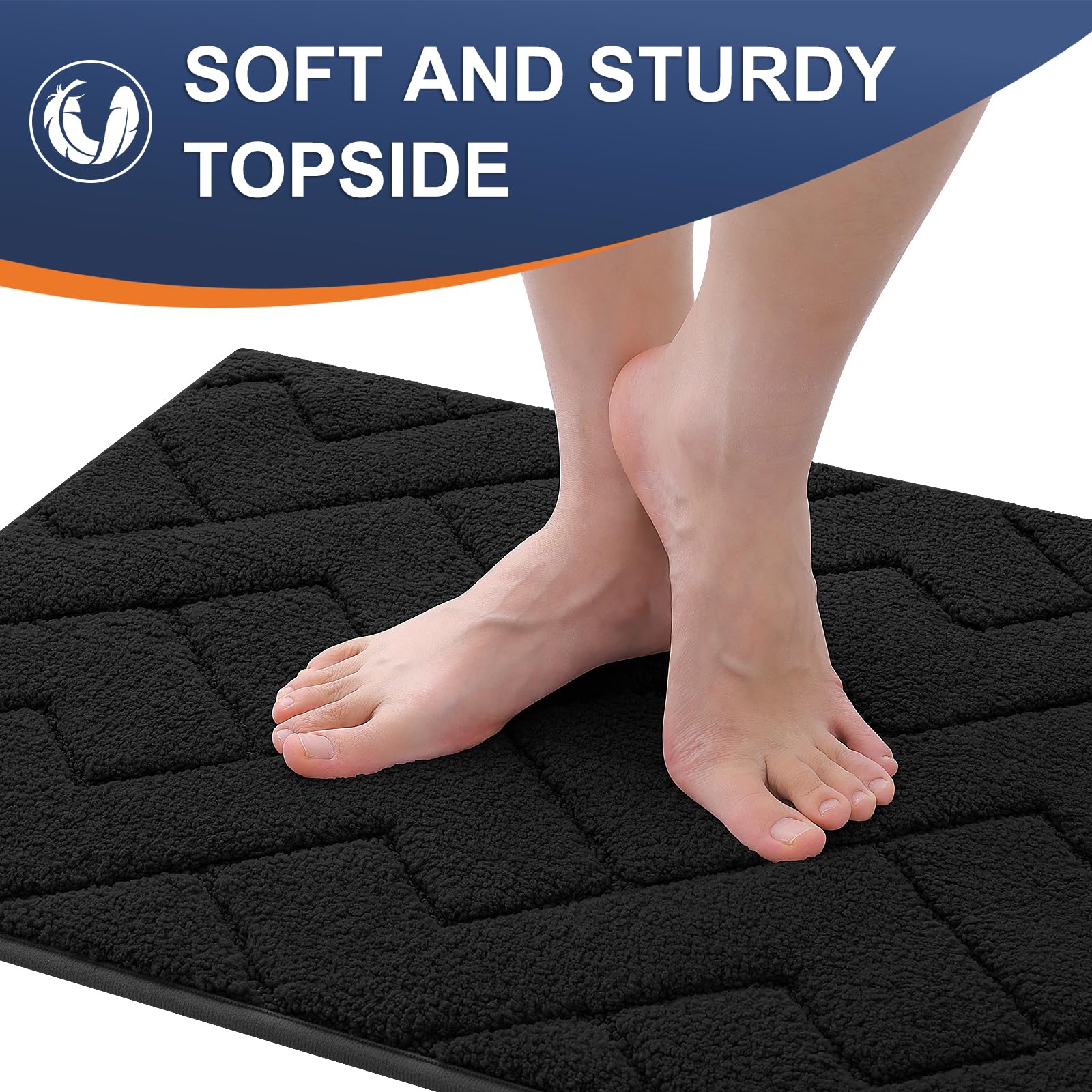 OLANLY Indoor Door Mat, 32x20, Dirt Resistant and Absorbent, Sturdy Non-Slip Rubber Backing, Easy to Clean, Washable Low-Profile Doormat for Entryway, Grey