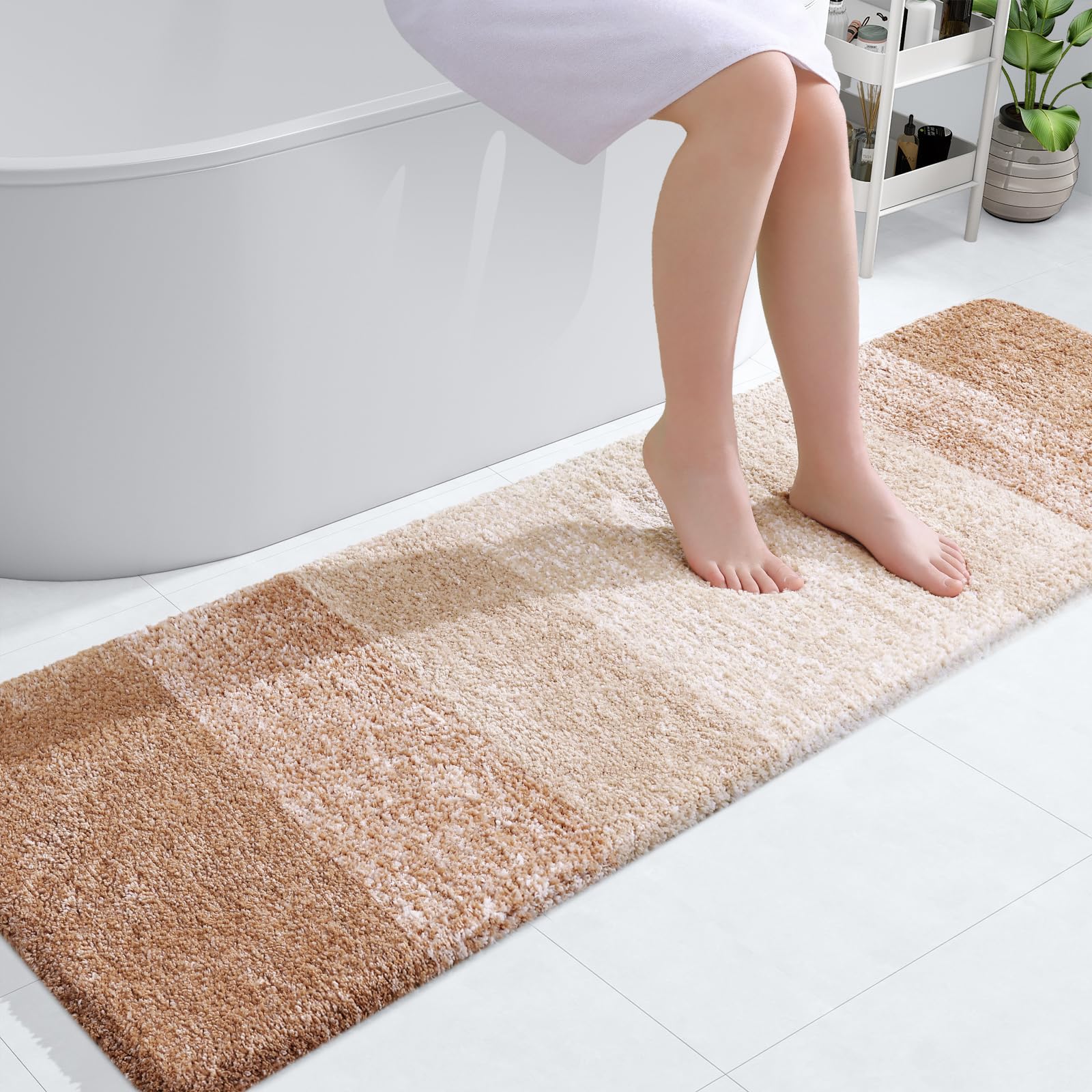 OLANLY Bathroom Rugs Mat 30x20, Extra Soft Absorbent Microfiber Bath Rugs, Rubber Backing, Quick Dry, Machine Washable Bath Mats for Bathroom Floor, Tub and Shower, Home Decor Accessories, Grey