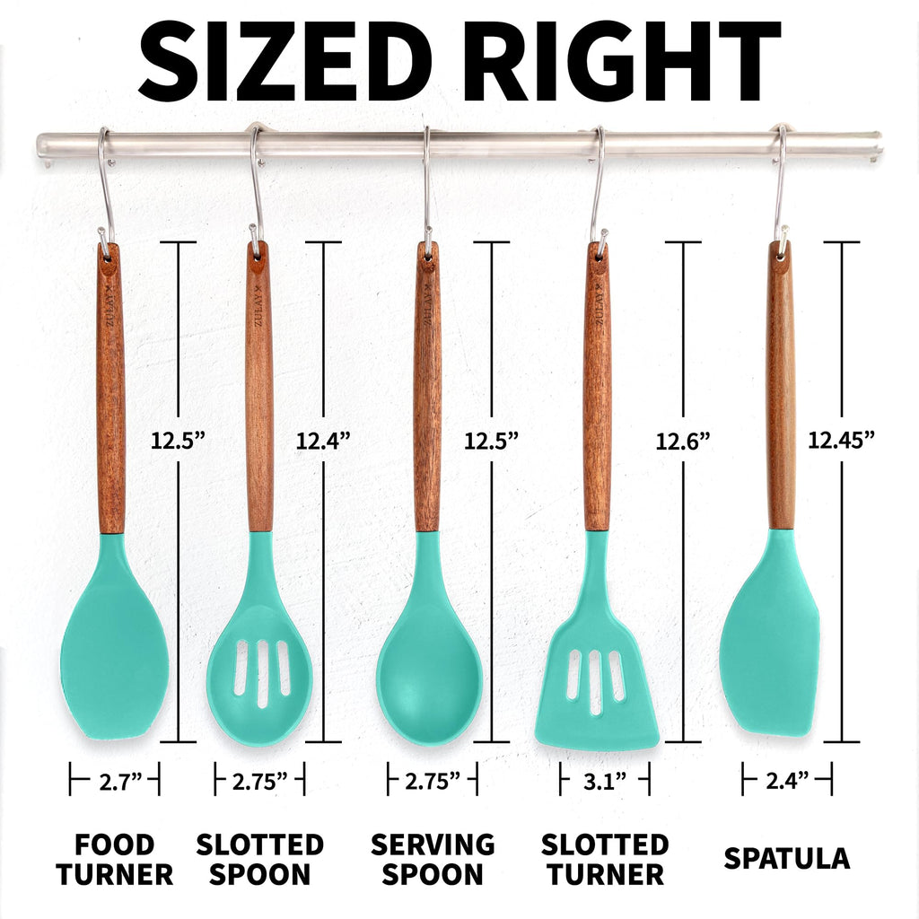 Zulay Kitchen 5 Piece Silicone Utensil Set