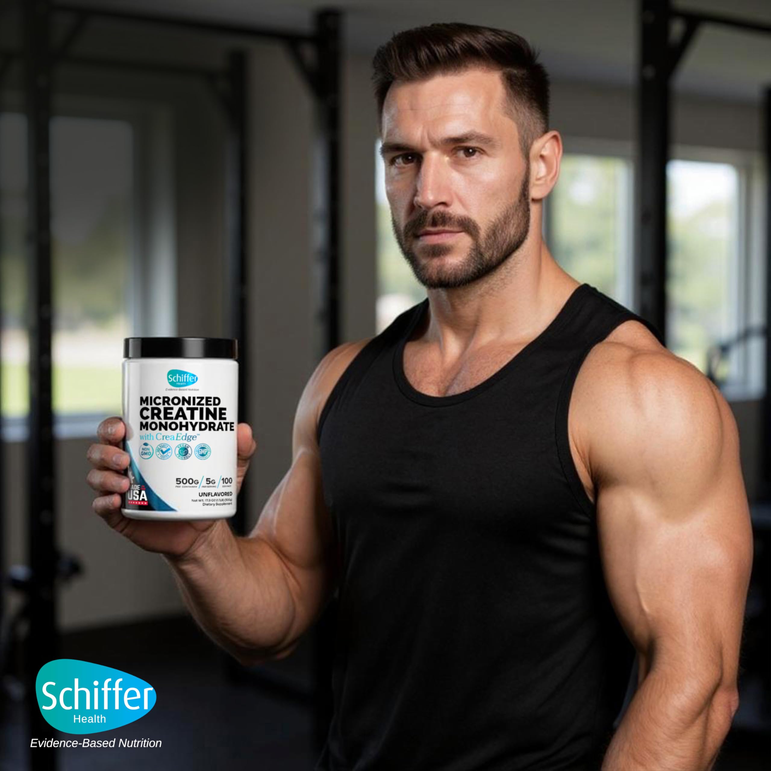 Creatine Monohydrate Powder 500g – Supports Muscle Growth, Strength & Cognitive Function*, 5g per Serv - 100 Servings, Pure Micronized Creatine for Enhanced Performance, Unflavored, 17.9 oz