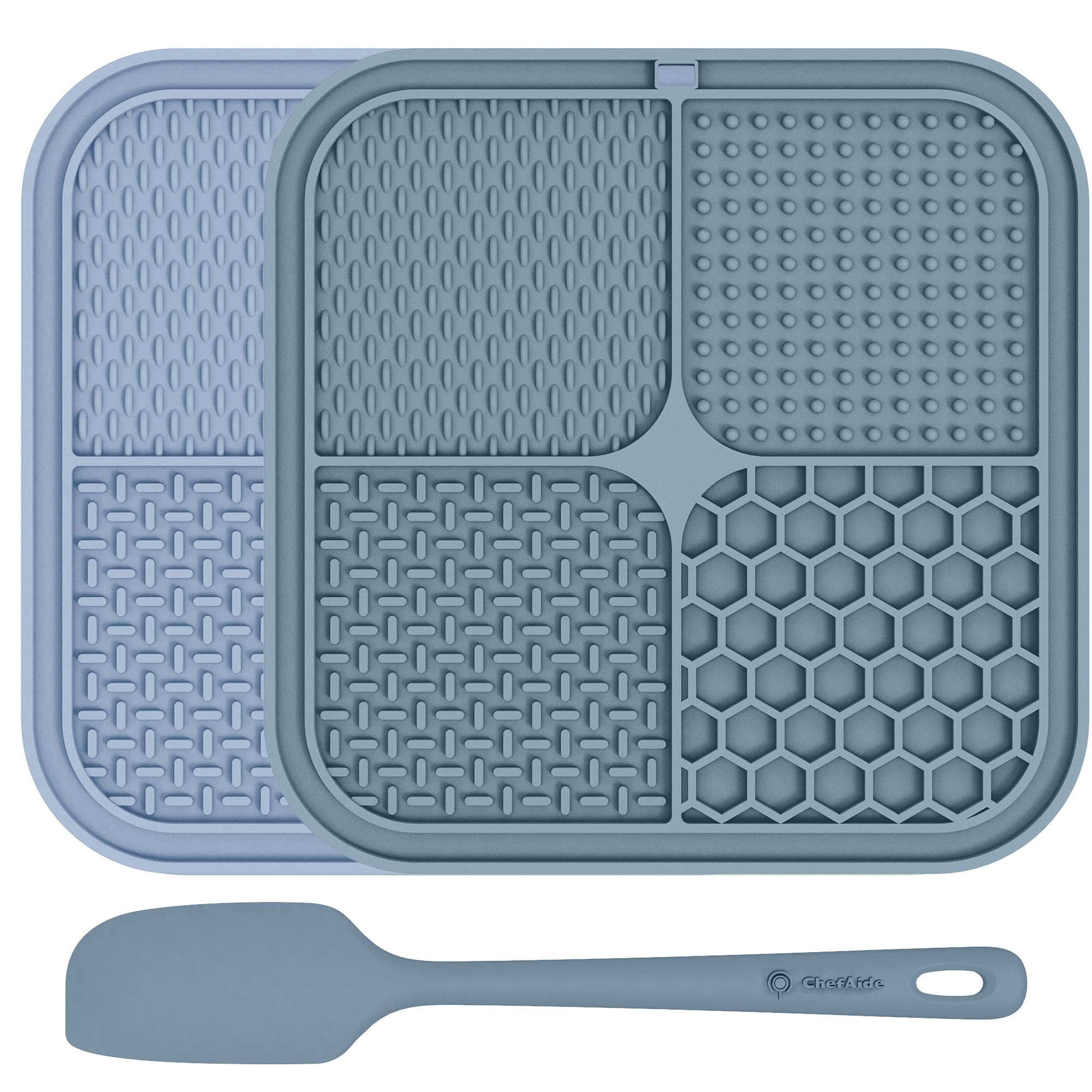 2 Pack Lick Mat for Dogs,Cats,Upgraded 8.5×8.5 inches Licking Mats with Suction Cups,Slow Feeder Licking Pad for Anxiety Relief and Boredom Reducer,Suitable for Dog Training Set 2