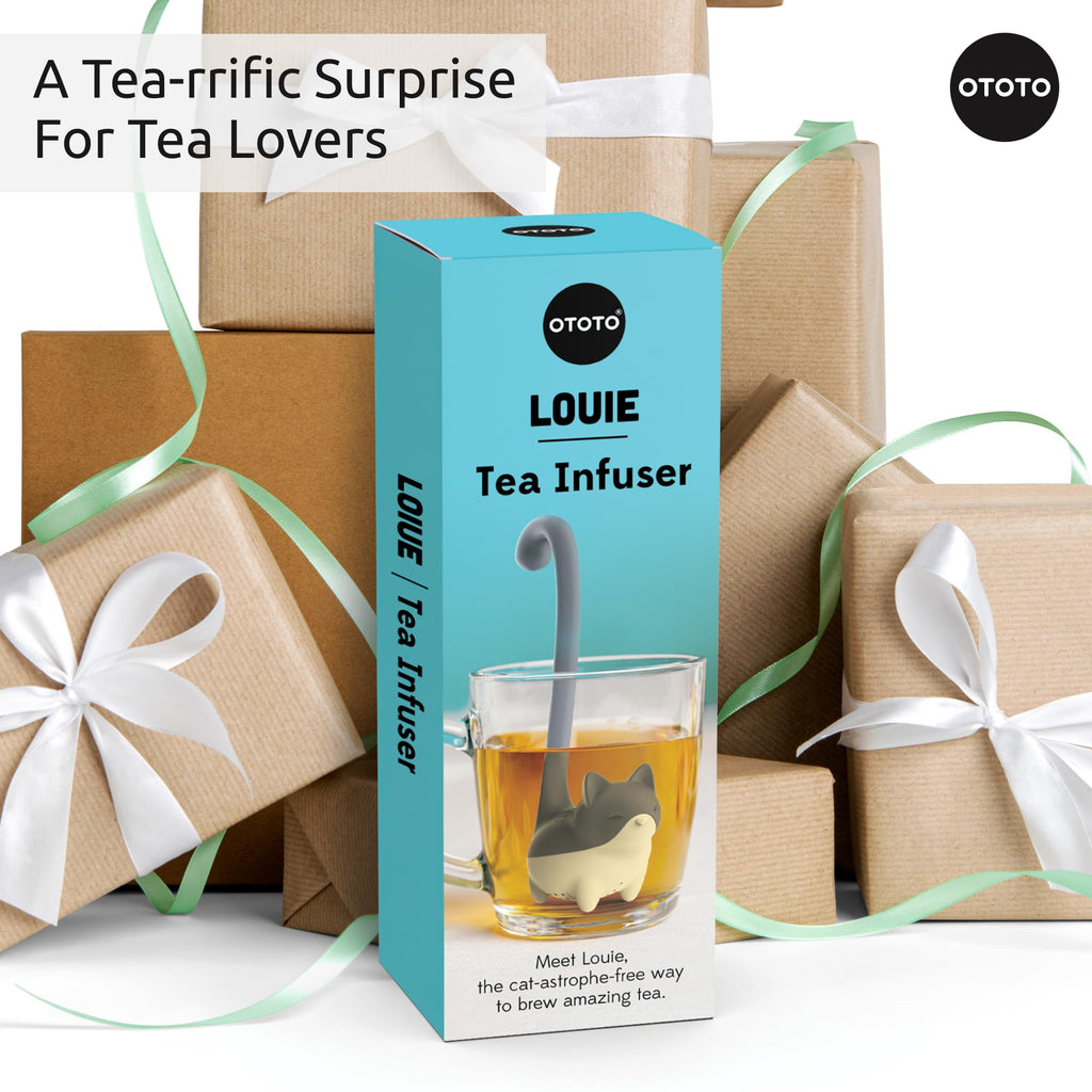 Cute Tea Infuser by OTOTO - Loose Leaf Tea Steeper, Tea Accessories, Tea Diffusers, Tea Infuser for Loose Leaf Tea, Tea Strainers, Cute Gifts, Tea Gift Set, Kitchen Gifts, Cooking Gadgets
