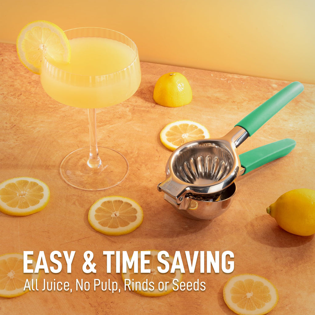 Lemon Squeezer Stainless Steel with Premium Quality Heavy Duty Solid Metal Squeezer Bowl - Large Manual Citrus Press Juicer and Lime Squeezer Stainless Steel - by Zulay Kitchen
