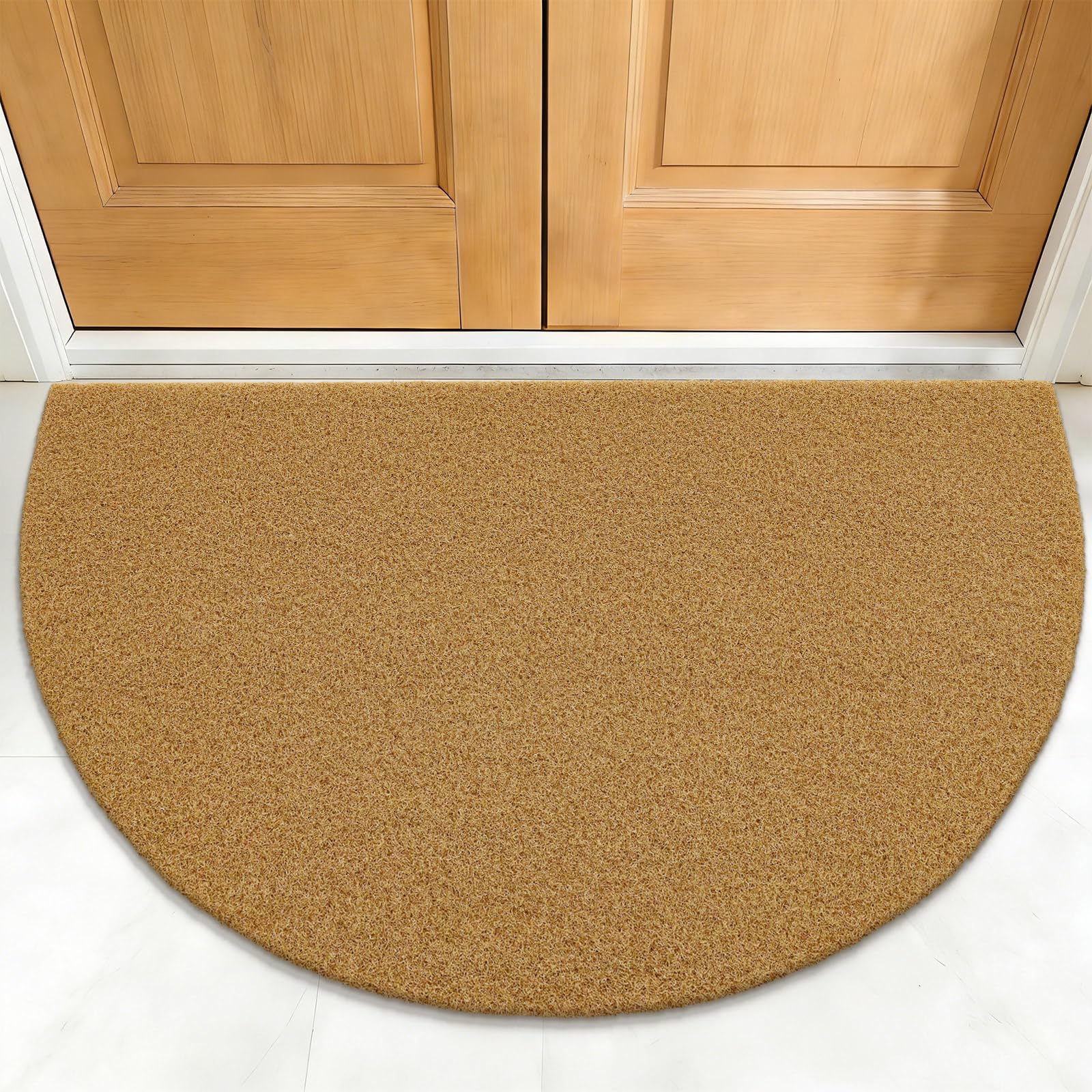 OLANLY Front Door Mat, Low Profile Doormat, Stain and Fade Resistant, Easy to Clean, for Indoor and Outdoor Entrances, Patio Porch or Entryway, Brown (30x17 Inch, Home Sweet Home)