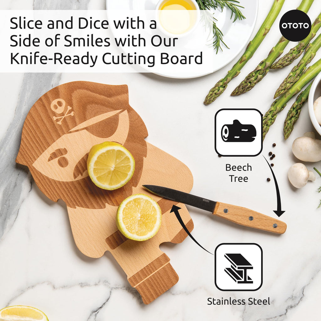 OTOTO Cutting Board - Wooden & Plastic Cutting Boards for Kitchen, Fun & Spooky Kitchen Gadgets, Housewarming & Goth Gifts, Dishwasher Safe (Bat, Plastic)