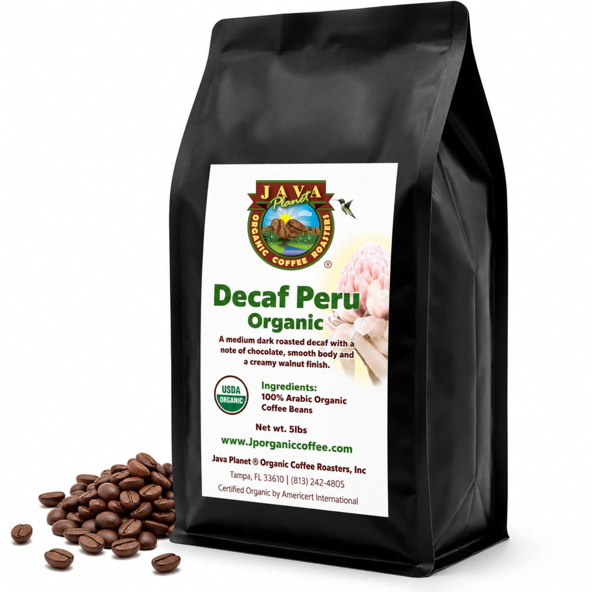 Java Planet Low Acid Organic Espresso Whole Bean Coffee 16oz