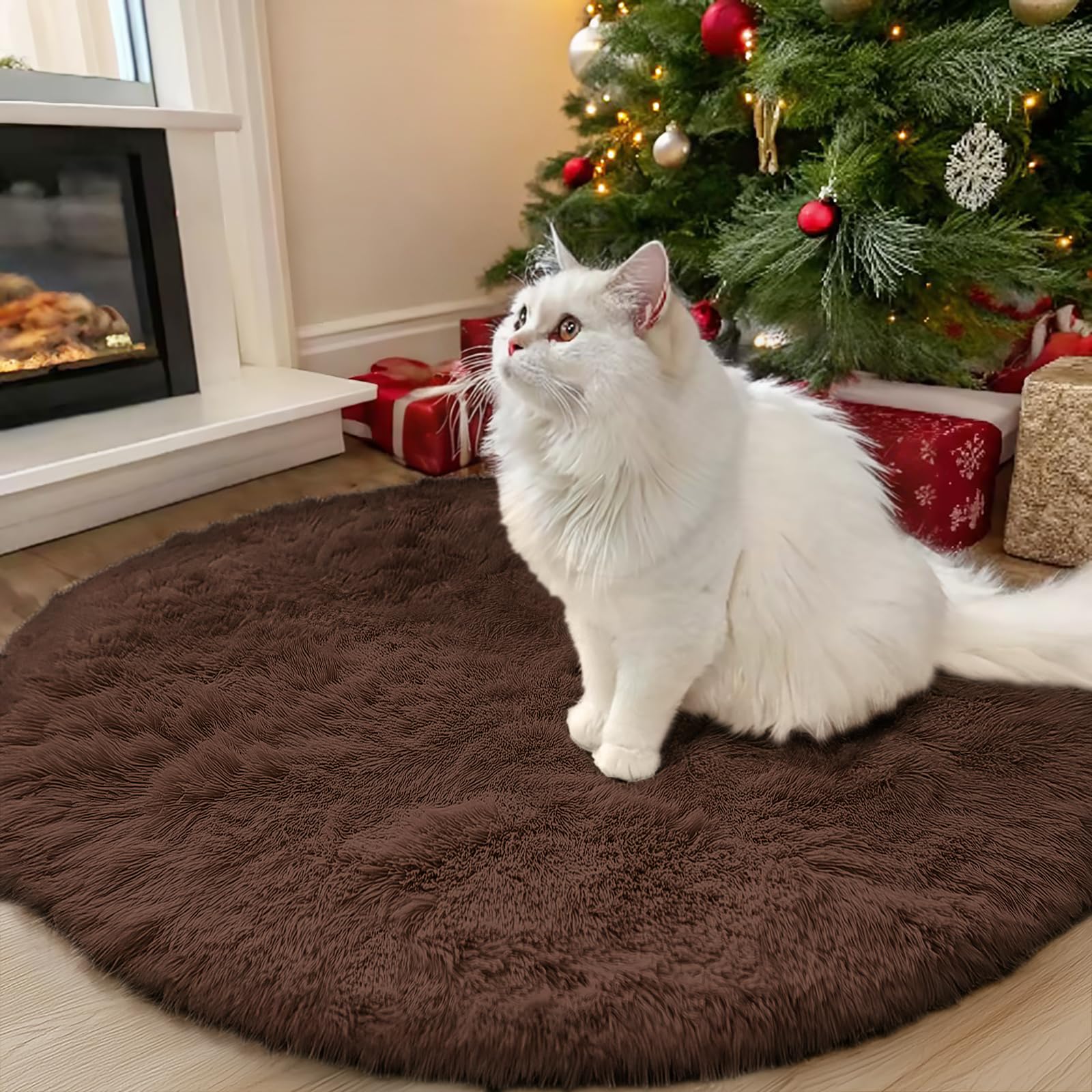 OLANLY Area Rugs for Living Room Bedroom, Machine Washable 4x5.9 ft Soft Fluffy Shaggy Bedside Rug, Indoor Floor Carpet for Kids Girls and Boys, Dorms, Nursery Rooms, Home Decor Aesthetic, Grey