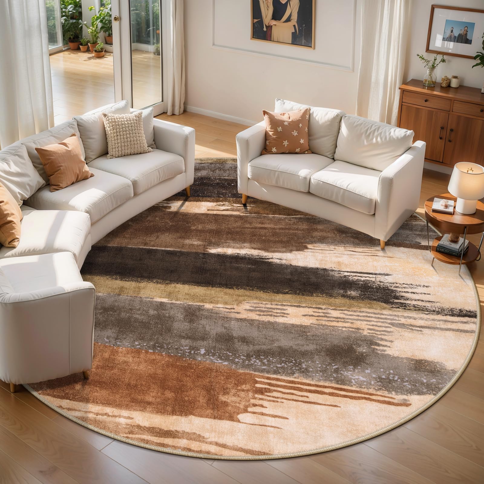 Ciicool Modern Abstract Area Rug 2x3 Washable Small Entryway Rug, Non-Slip Low Pile Throw Rug, Foldable Kitchen Bathroom Rugs, Blue Grey Floor Carpet for Entrance Living Room Bedroom Indoor Doormat