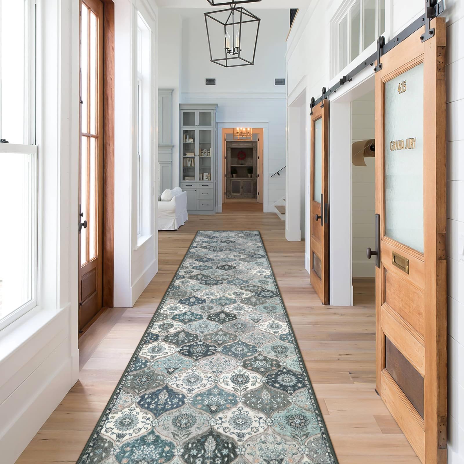 Lahome Moroccan Trellis Washable Rug, 2x3 Kitchen Rugs for Entryway Bathroom, Non-Slip Indoor Door Mat Ultra-Thin, Small Oriental Throw Carpet for Bedroom Entry Elise, Cream/Multi