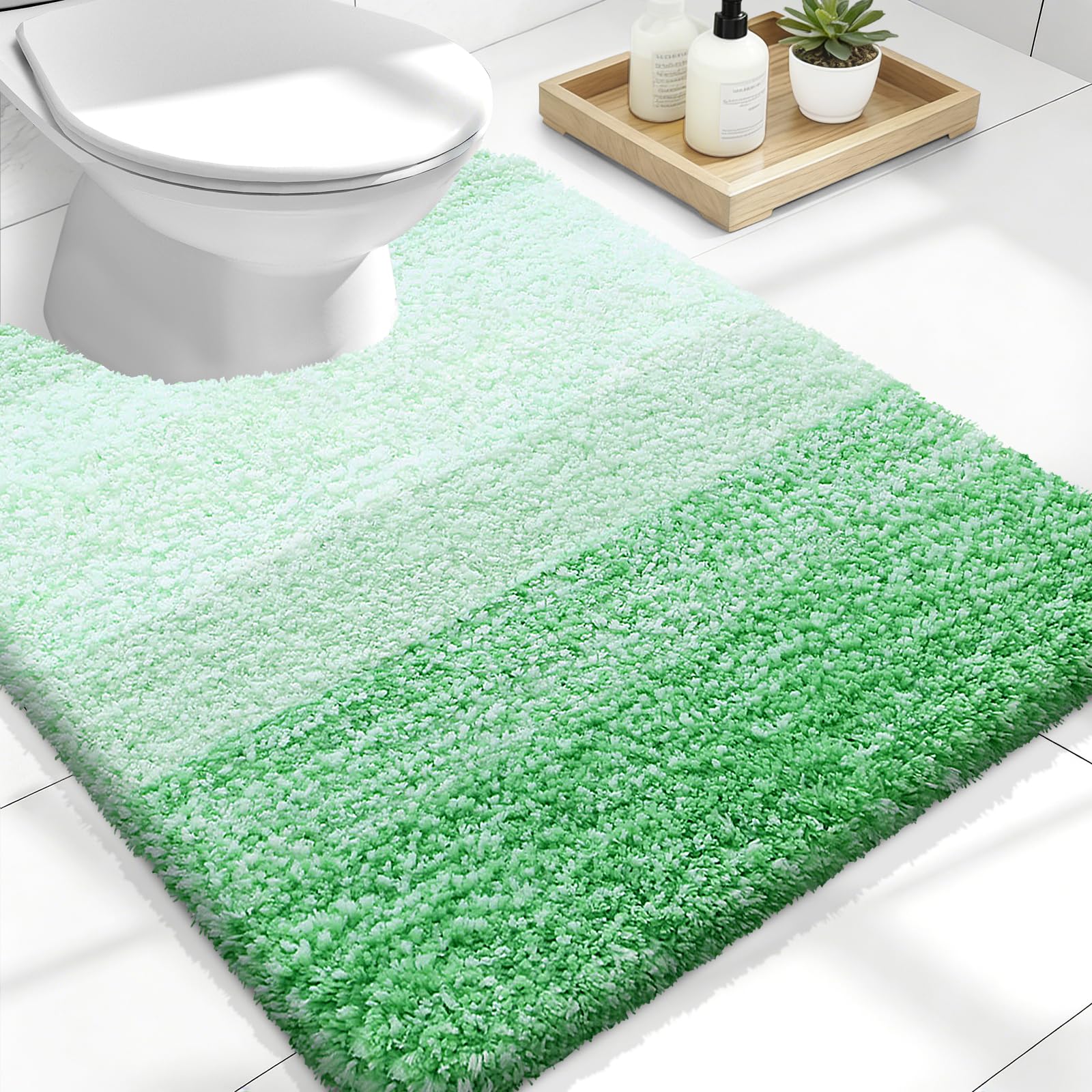 OLANLY Bathroom Rugs Mat 30x20, Extra Soft Absorbent Microfiber Bath Rugs, Rubber Backing, Quick Dry, Machine Washable Bath Mats for Bathroom Floor, Tub and Shower, Home Decor Accessories, Grey