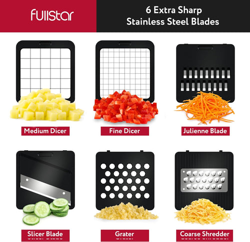 fullstar Bundle: Compact Chopper and 2 Silicone Lids