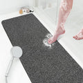 PVC Loofah Shower/Bathtub Mat Non-Slip, 24x16 inch, Soft Tub Mat with Drain, for Tub and Bathroom,Quick Drying,Grey