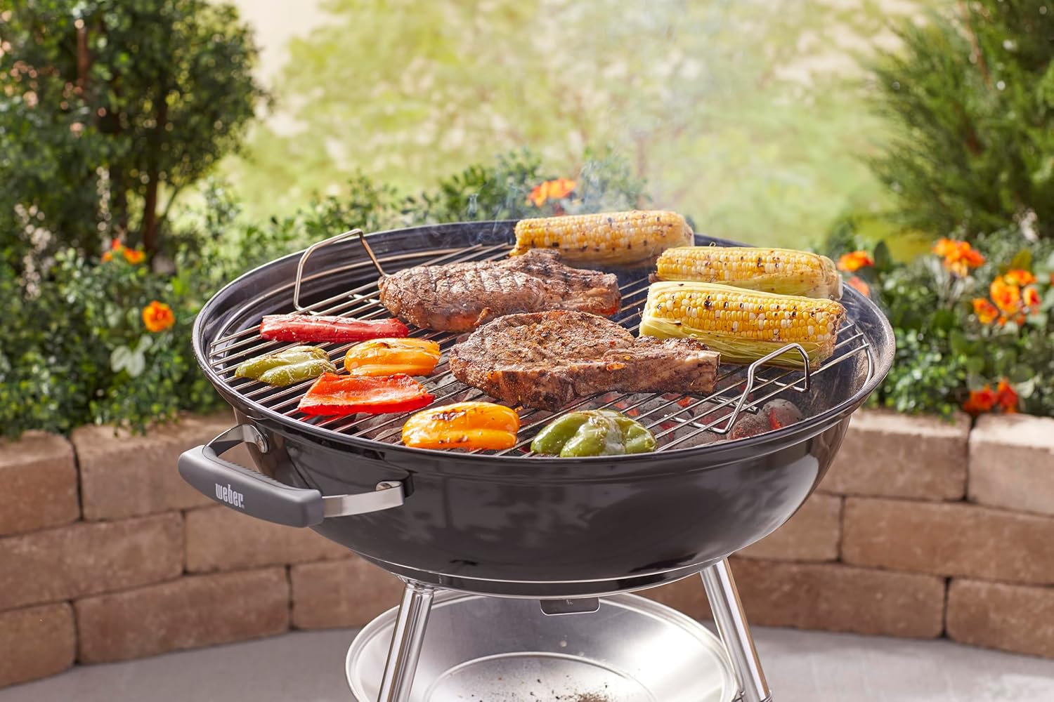 Weber Jumbo Joe Premium Charcoal Grill, 22‑Inch, Black – Portable Outdoor BBQ Grill with Durable Plated Steel Grates, Porcelain‑Enameled Bowl & Precision Airflow Control