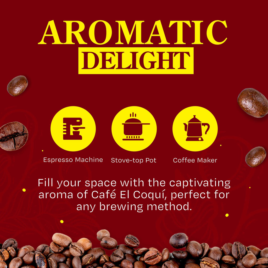 El Coquí Dark Roast Espresso Ground Coffee, Rich, Ground Coffee, Authentic Puerto Rican Style Coffee, Vacuum Sealed, Ground Espresso Beans, 6 oz (4 pack)