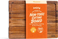 SMIRLY Bamboo Cutting Board Set, Chopping Board and Wooden Cutting Boards for Kitchen, Small Wood Cutting Board and butcher block (Walnut, 1 Pack)