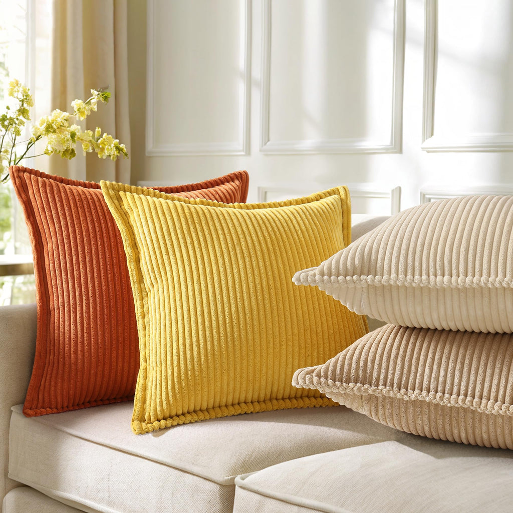 Cream White Throw Pillow Covers