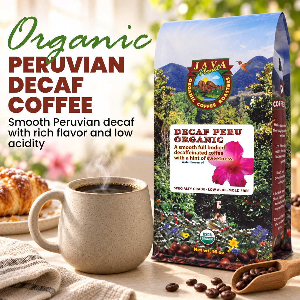 Java Planet Low Acid Organic Espresso Whole Bean Coffee 16oz