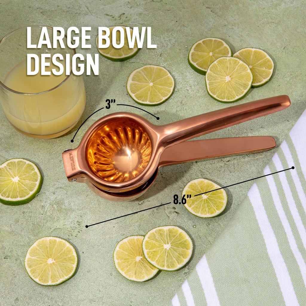 Lemon Squeezer Stainless Steel with Premium Quality Heavy Duty Solid Metal Squeezer Bowl - Large Manual Citrus Press Juicer and Lime Squeezer Stainless Steel - by Zulay Kitchen