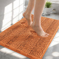 OLANLY Thick Bathroom Rugs 30x20, Extra Soft Absorbent Chenille Striped Bath Rugs, Rubber Backing, Machine Wash Dry, Bath Mats for Bathroom Floor, Tub and Shower, Home Decor Accessories, Grey