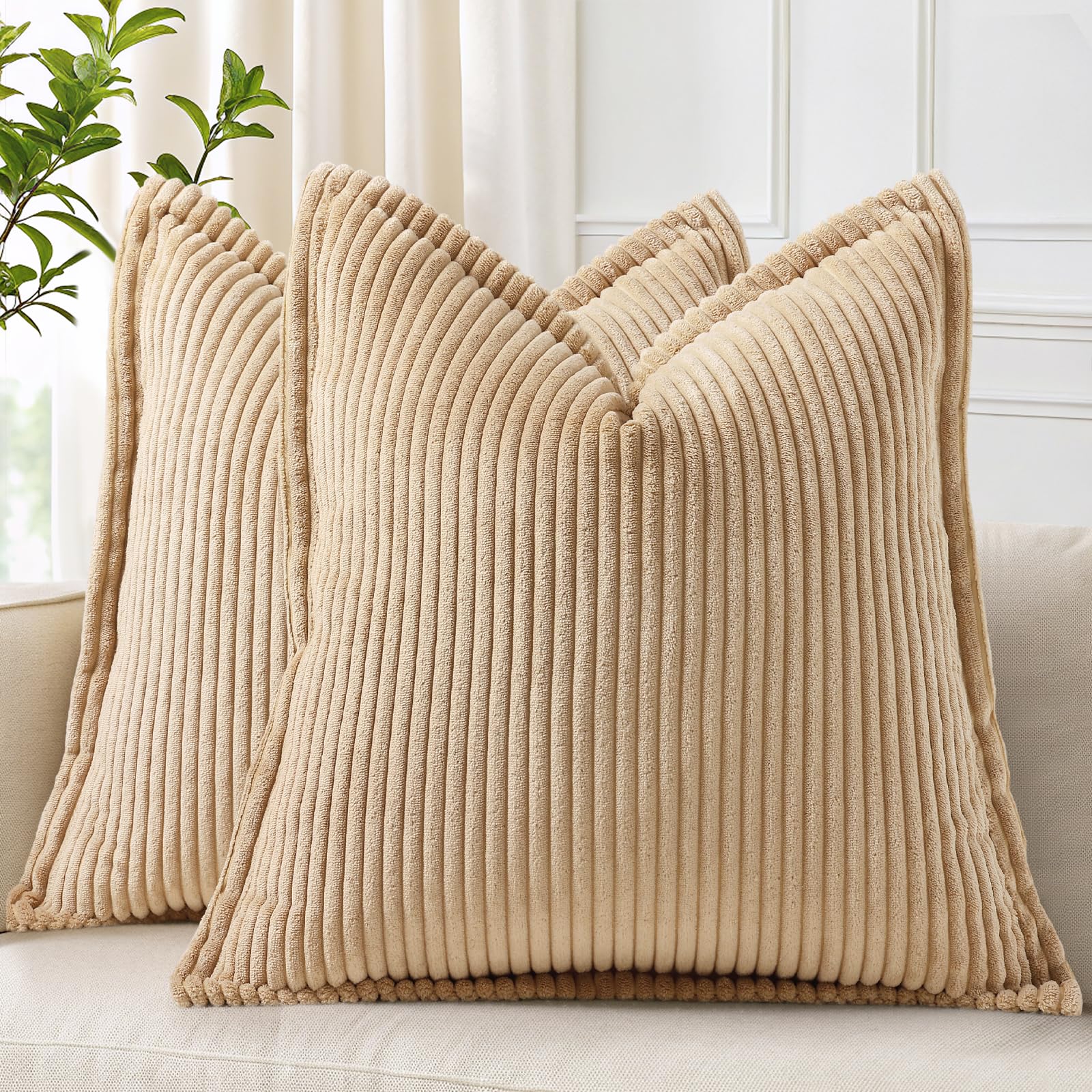 Cream White Throw Pillow Covers