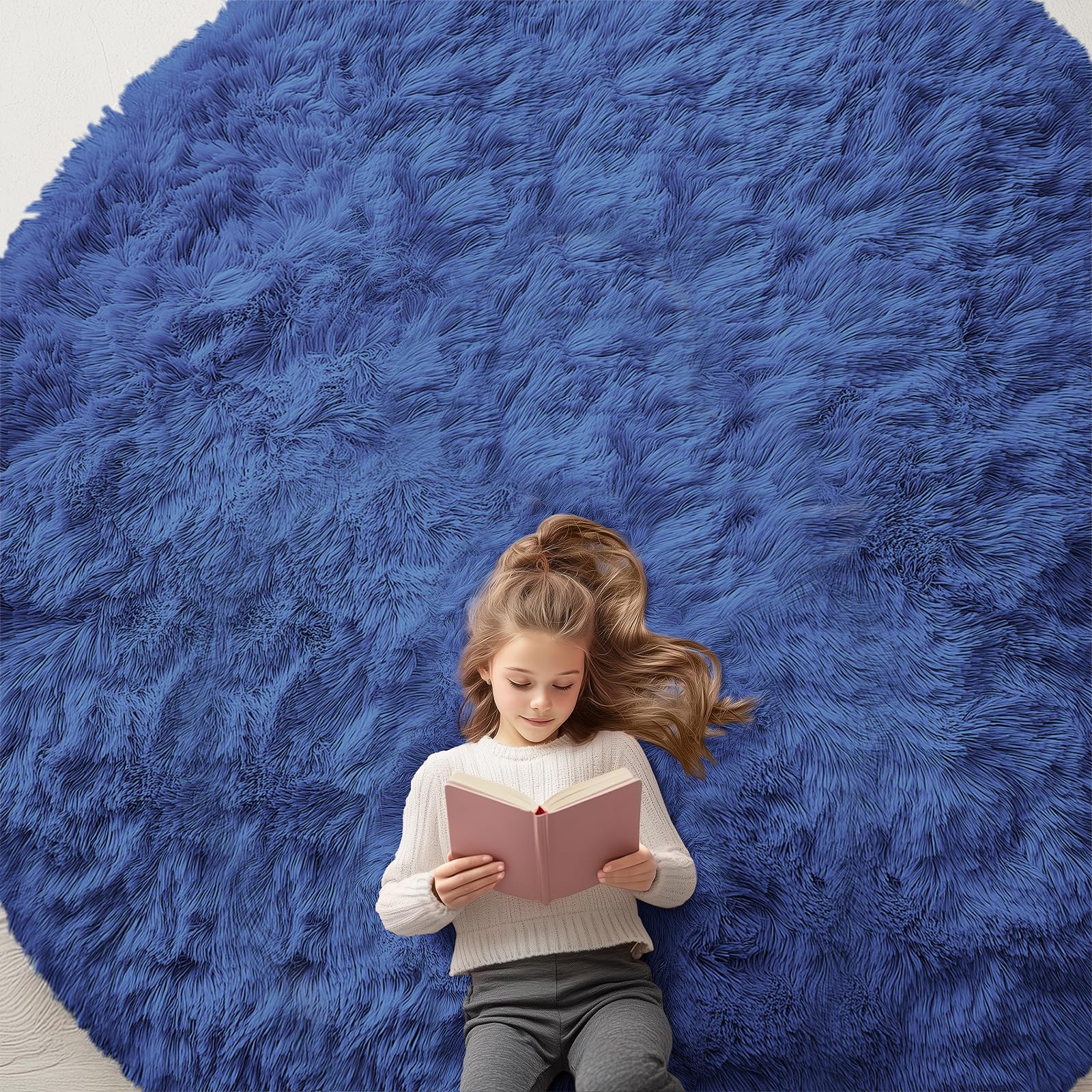 OLANLY Area Rugs for Living Room Bedroom, Machine Washable 4x5.9 ft Soft Fluffy Shaggy Bedside Rug, Indoor Floor Carpet for Kids Girls and Boys, Dorms, Nursery Rooms, Home Decor Aesthetic, Grey