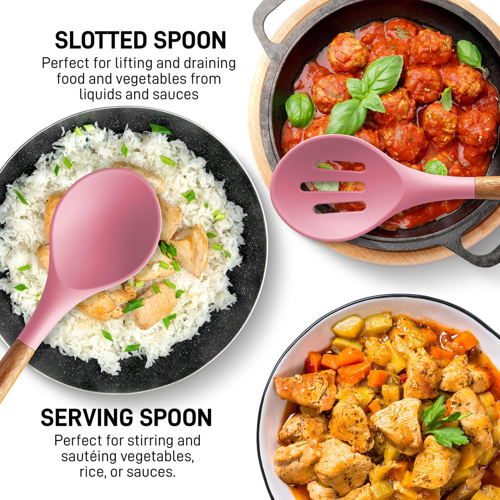 Zulay Kitchen 5 Piece Silicone Utensil Set