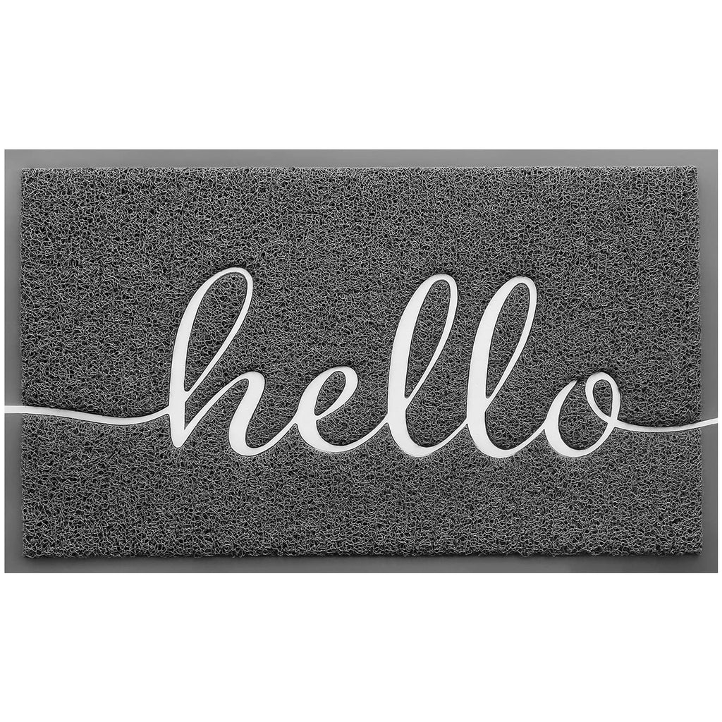 Door Mat (30"x17.5",Black), Welcome Mat Low Profile Front Doormat Floor Mat Non Slip Rugs for Entryway, Patio, High Traffic Areas