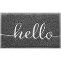 Door Mat (30"x17.5",Black), Welcome Mat Low Profile Front Doormat Floor Mat Non Slip Rugs for Entryway, Patio, High Traffic Areas