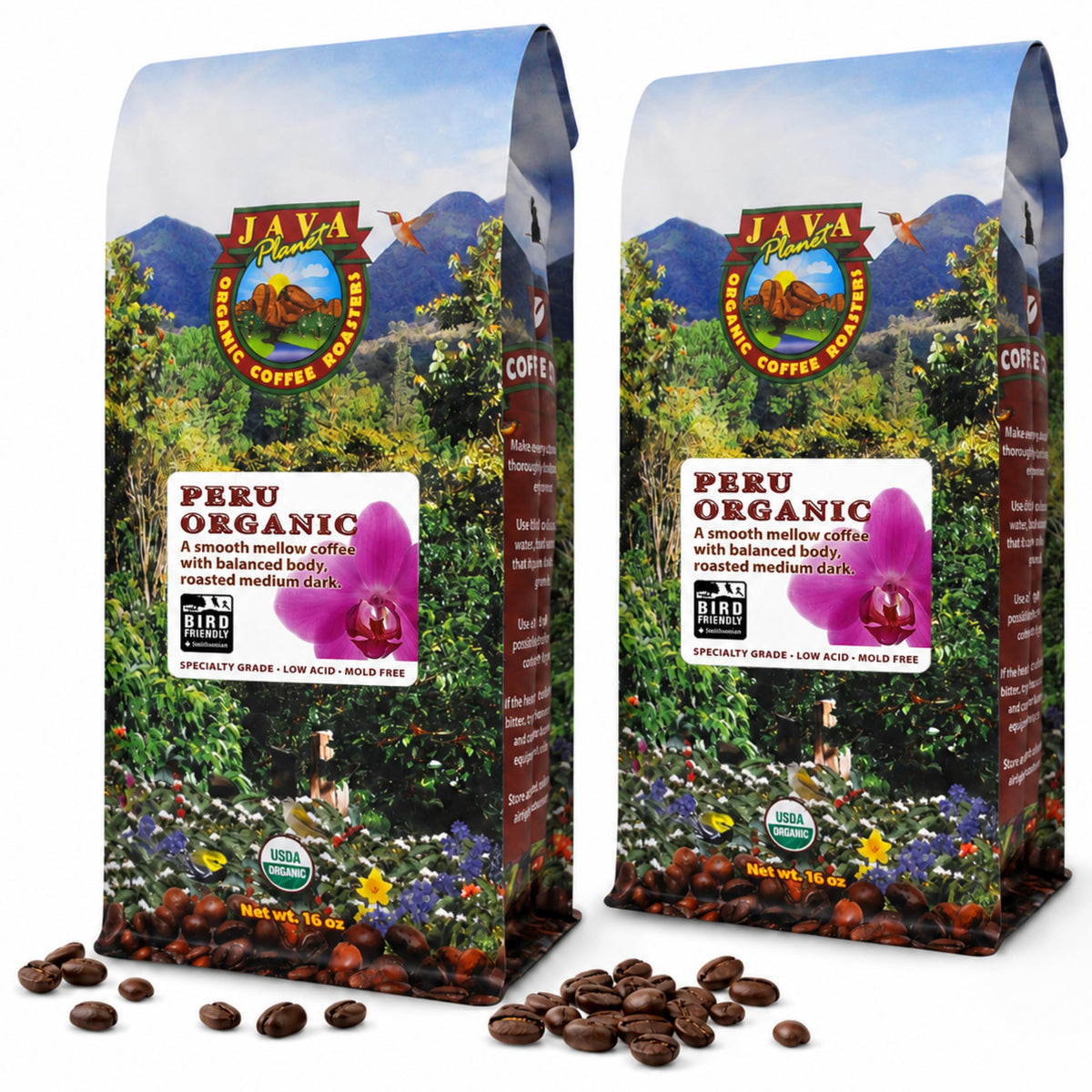 Java Planet Low Acid Organic Espresso Whole Bean Coffee 16oz