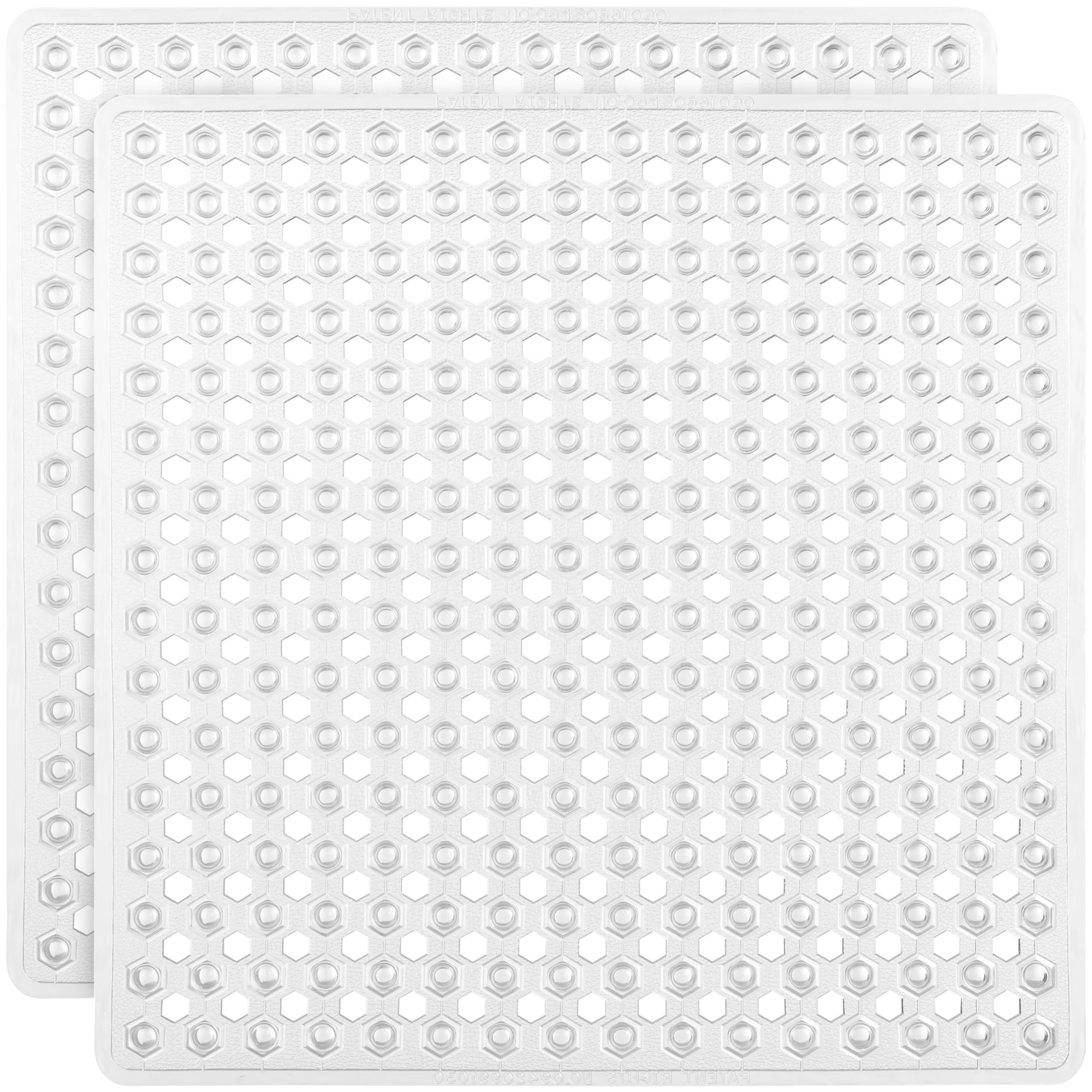 GORILLA GRIP Patented Bath Tub Shower Mat, Machine Washable Bathtub Floor Liner Mats, Suction Cups and Drain Holes to Keep Tubs Clean, Soft on Feet, Bathroom Essentials, 35x16 Inch, Clear
