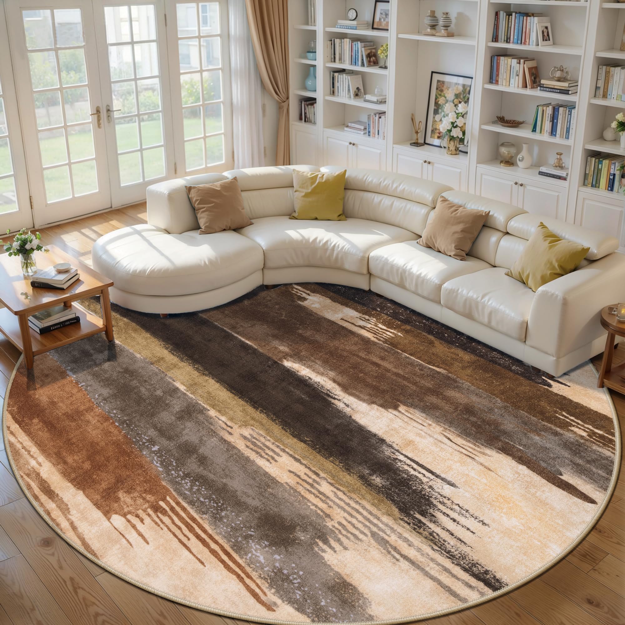 Ciicool Modern Abstract Area Rug 2x3 Washable Small Entryway Rug, Non-Slip Low Pile Throw Rug, Foldable Kitchen Bathroom Rugs, Blue Grey Floor Carpet for Entrance Living Room Bedroom Indoor Doormat