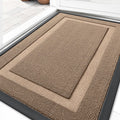 OLANLY Front Door Mat Indoor Outdoor Entrance, Waterproof All-Season, All-Weather Doormat, Sturdy Natural Rubber, Fade Resistant, Low Profile, Easy Clean Patio Porch Entryway Mat, 29.5x17, Black